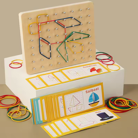 Montessori Wooden Geoboard Toy