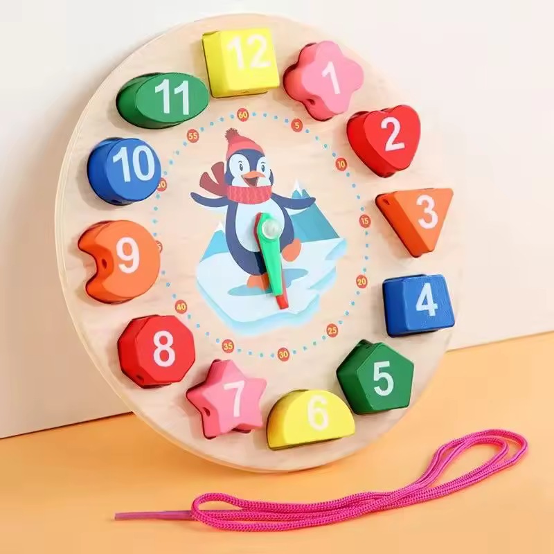 Wooden Educational Number Clock