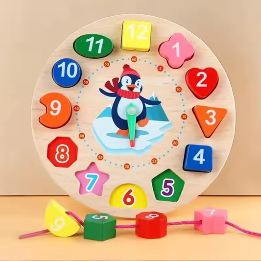 Wooden Educational Number Clock